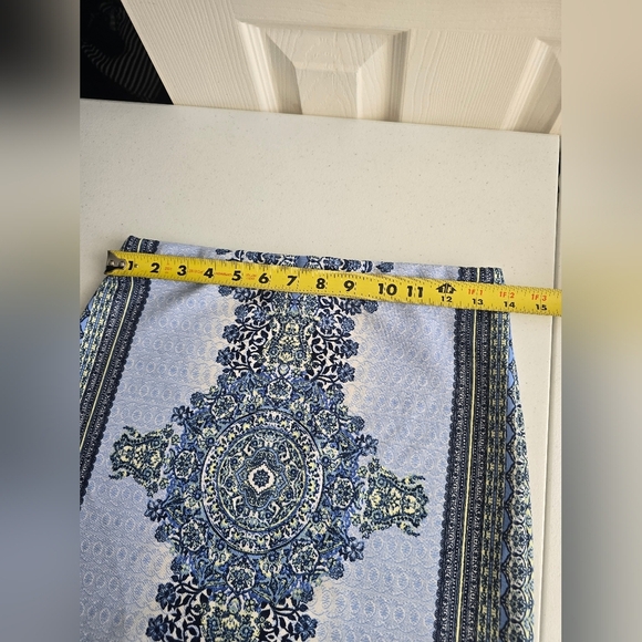 IN San Francisco Blue Patterned Pencil Skirt No size - Picture 3 of 5